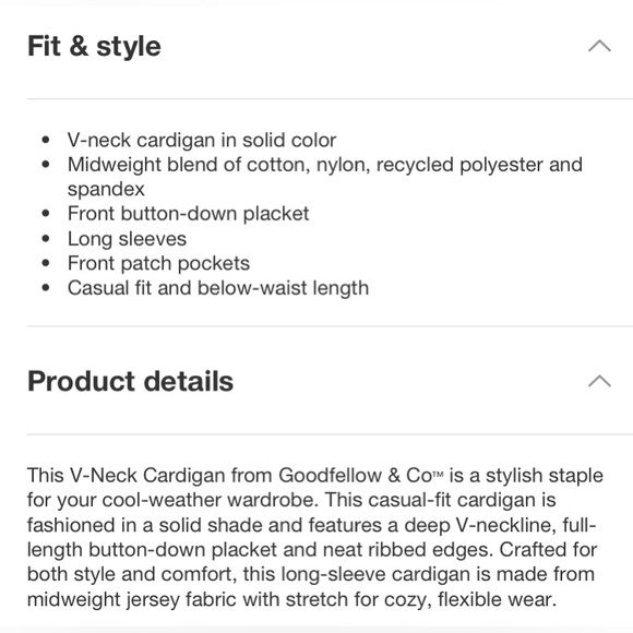 Men's V-Neck Cardigan Sweater - Goodfellow & Co™ Black XL - Picture 5 of 8